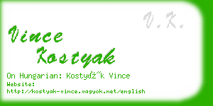 vince kostyak business card